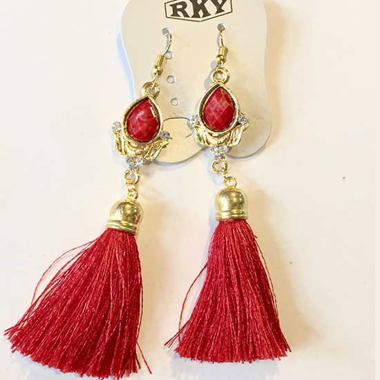 Red lace Earring